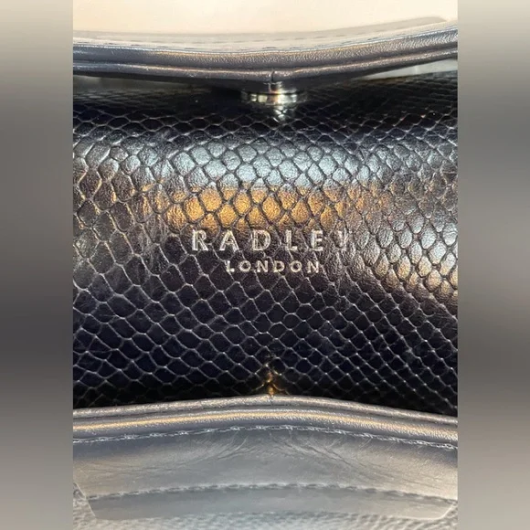 Radley London deep navy blue crossbody bag with hand strap - Picture 9 of 15